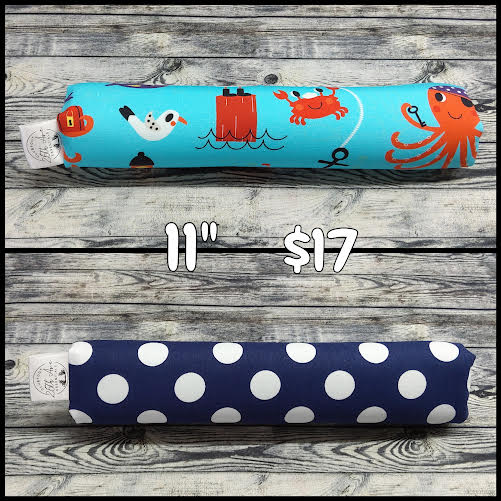 Sea Creatures & Polka Dots on Navy (11")