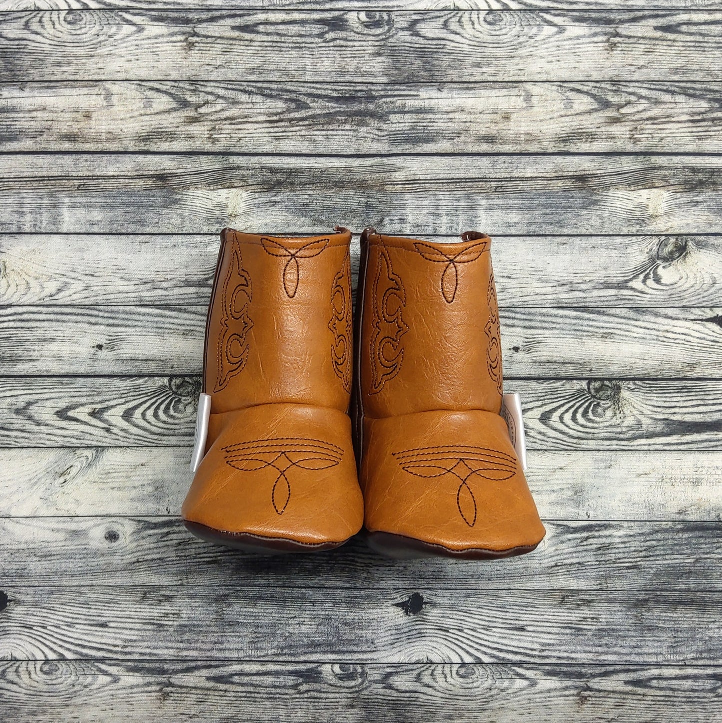 00-0 Caramel/Brown Leather & Brown Cotton + Western Embroidered Design