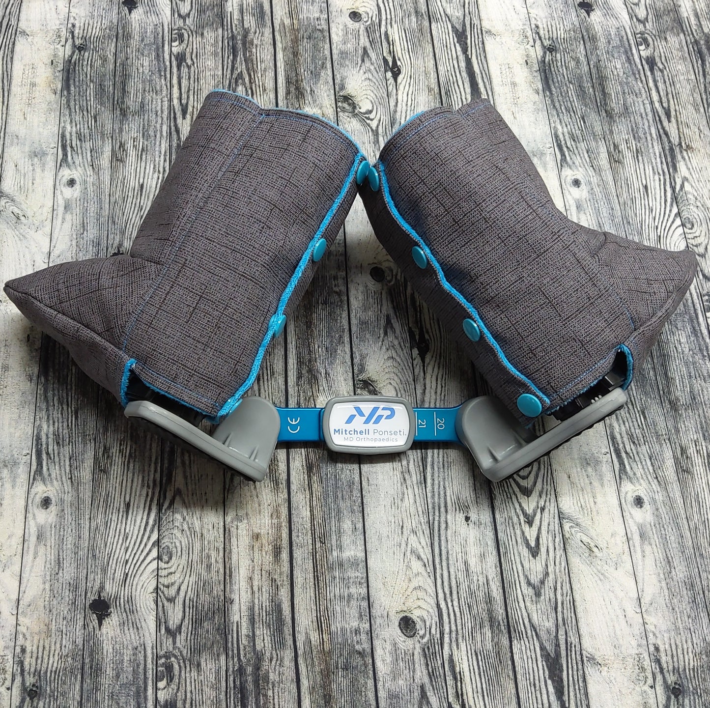 2-3 Charcoal Canvas & Aqua Minky