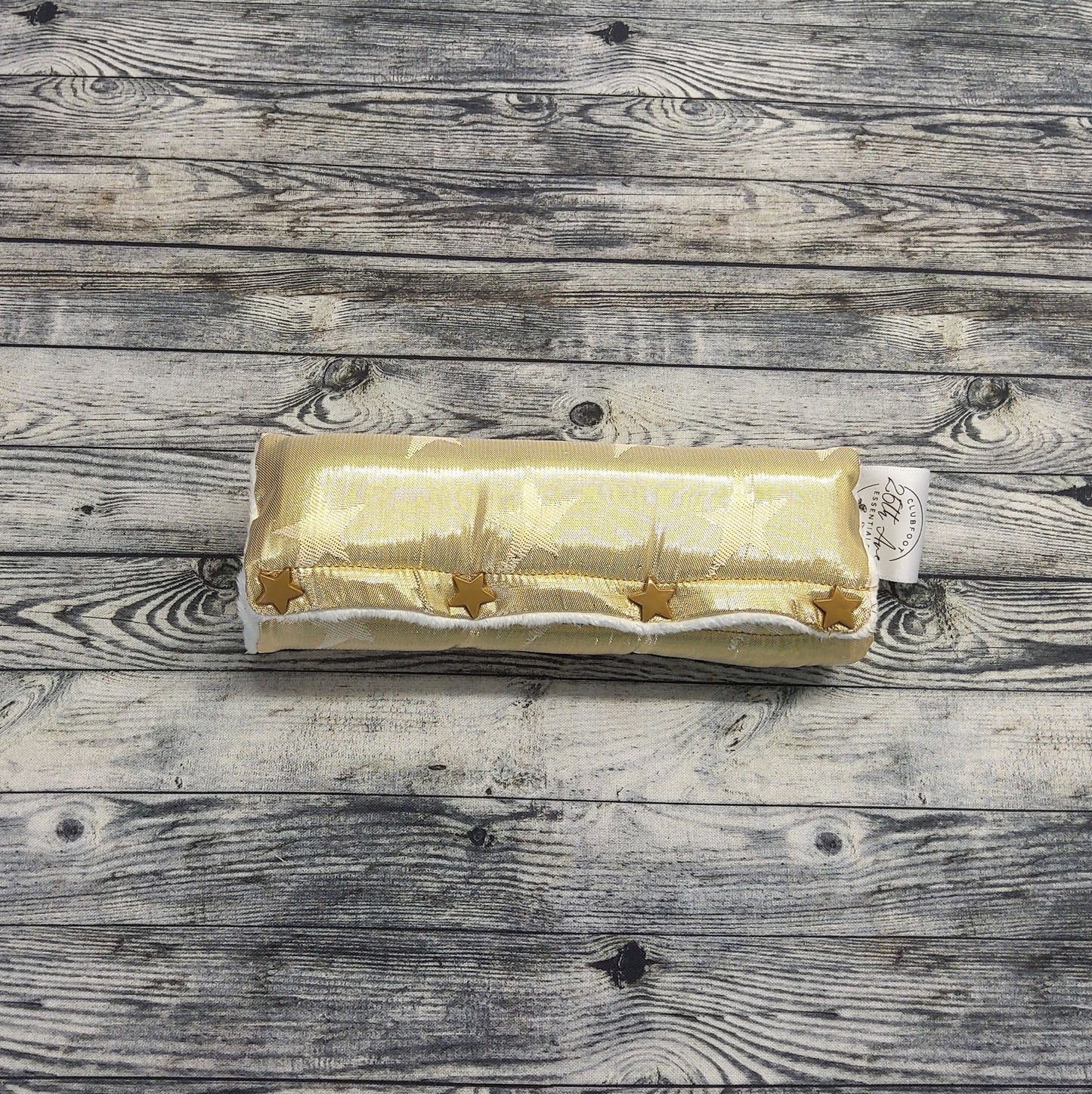 6.5" Gold Star Silk & Cream Minky