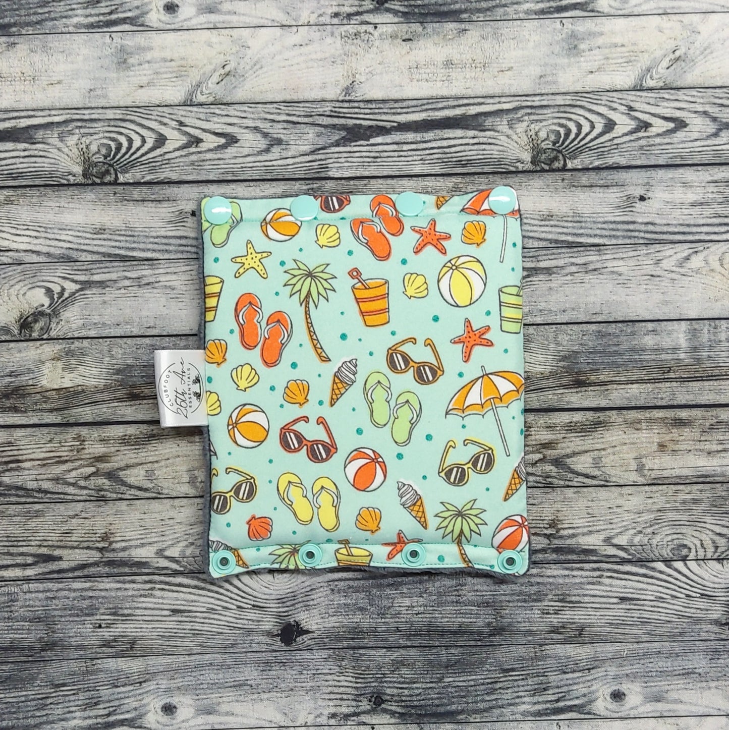 5.5" Beach Equipment & Charcoal Minky