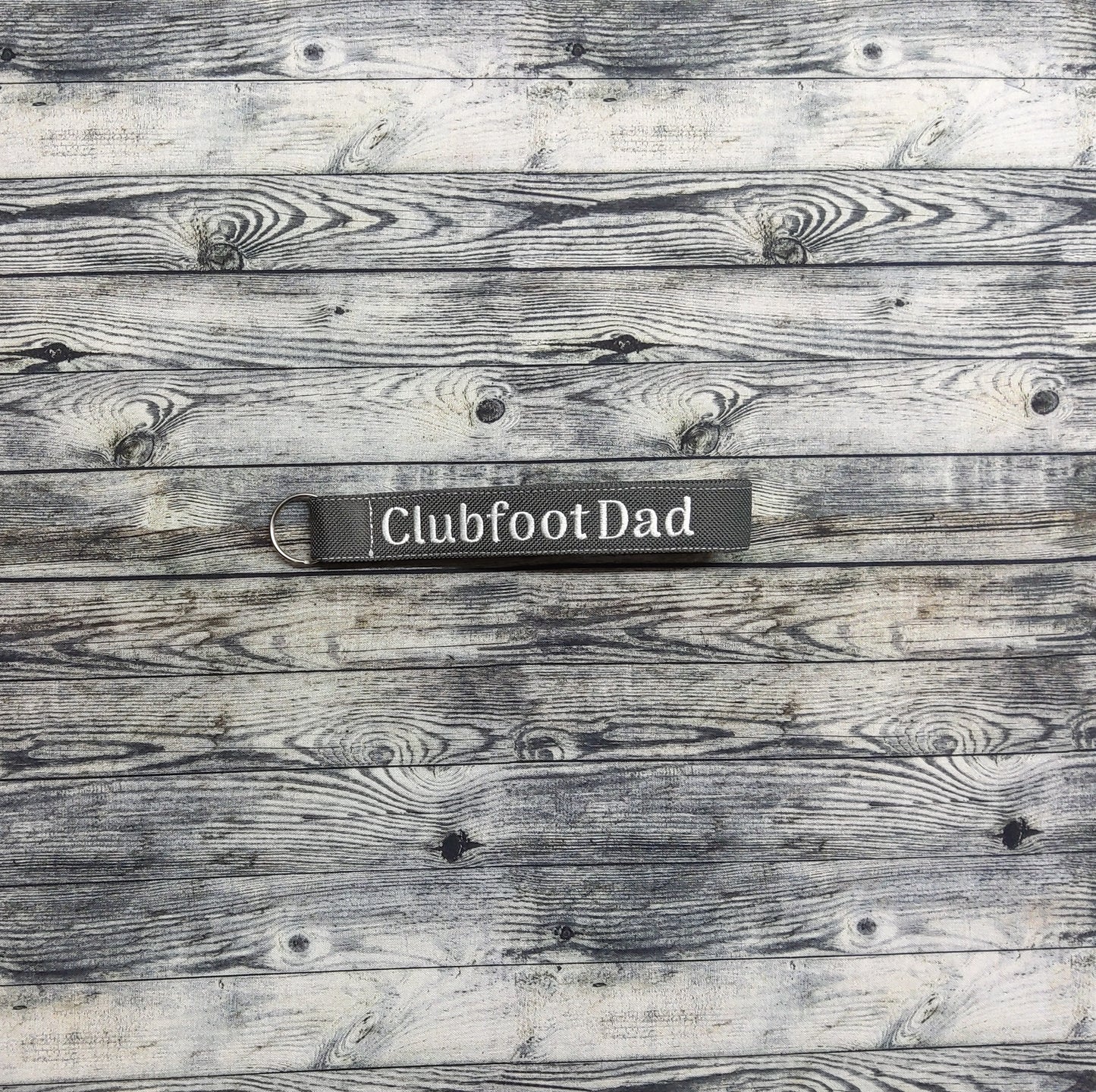 (Long) Charcoal Canvas + White "Clubfoot Dad"
