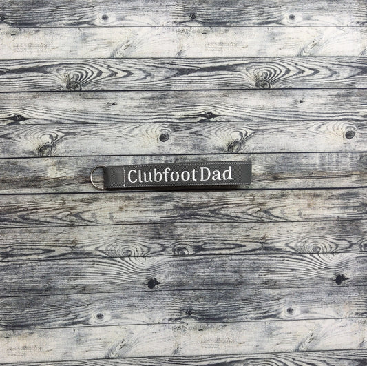 (Long) Charcoal Canvas + White "Clubfoot Dad"