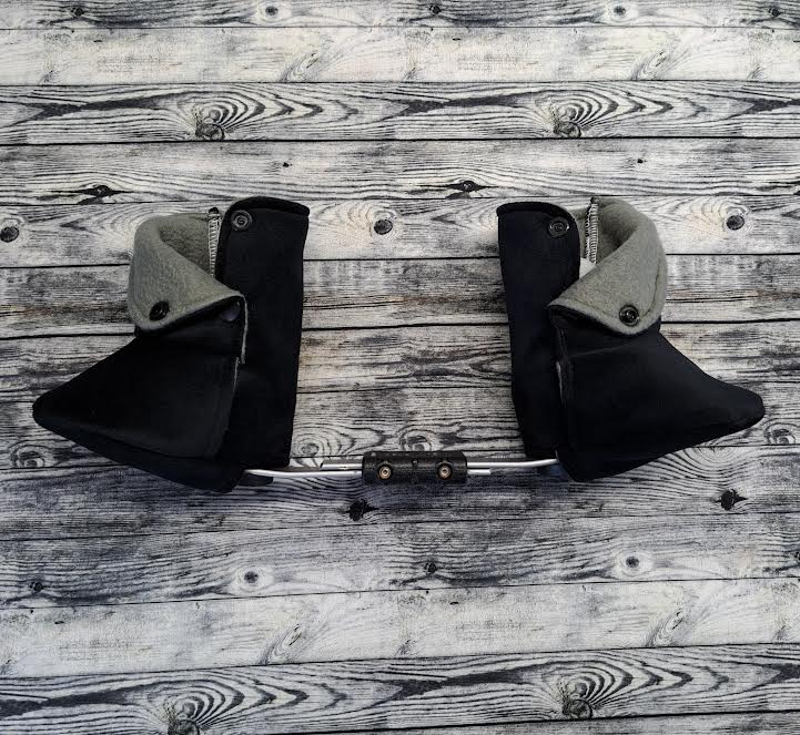 000-00 Black Suede & Grey Fleece