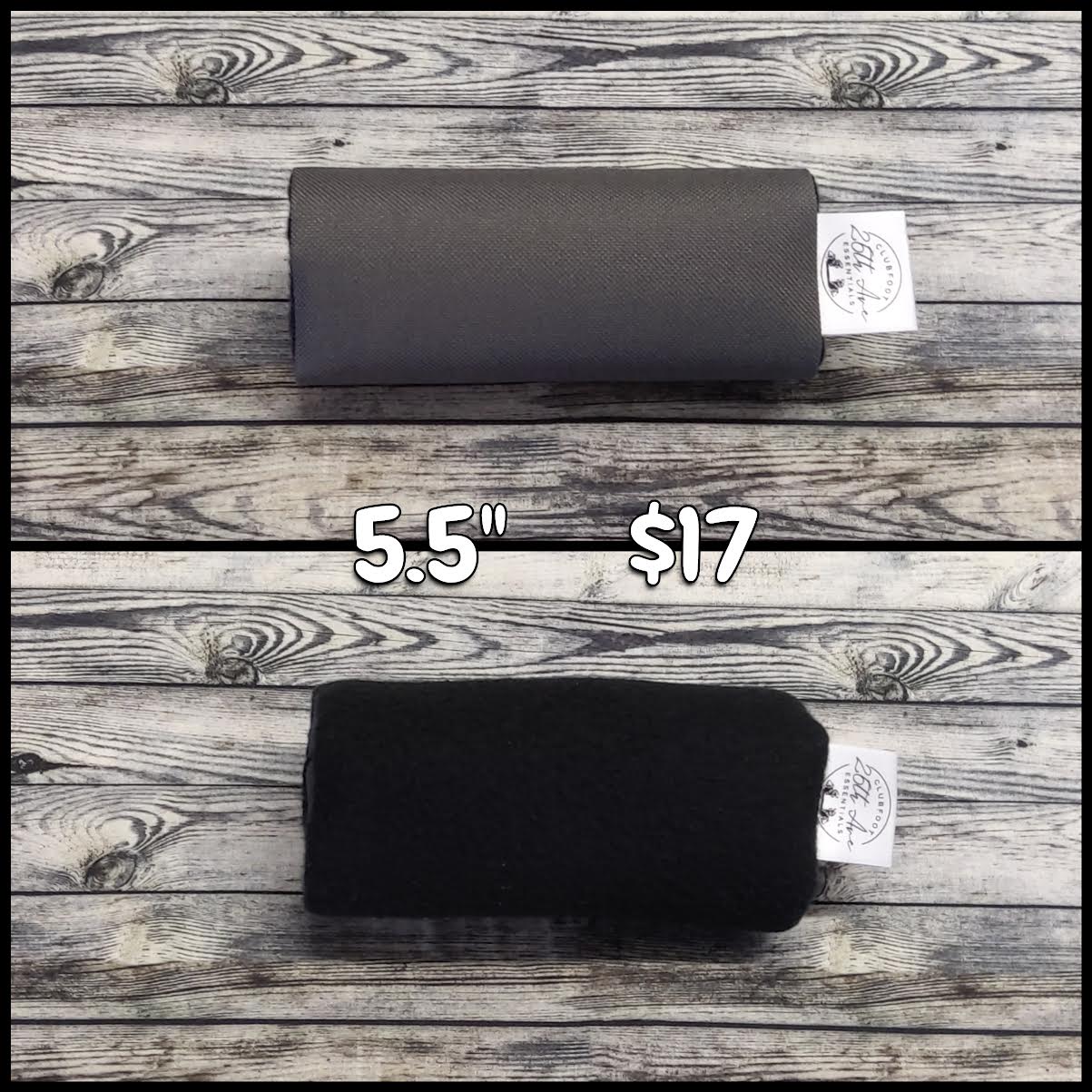 5.5" Charcoal Canvas & Black Fleece
