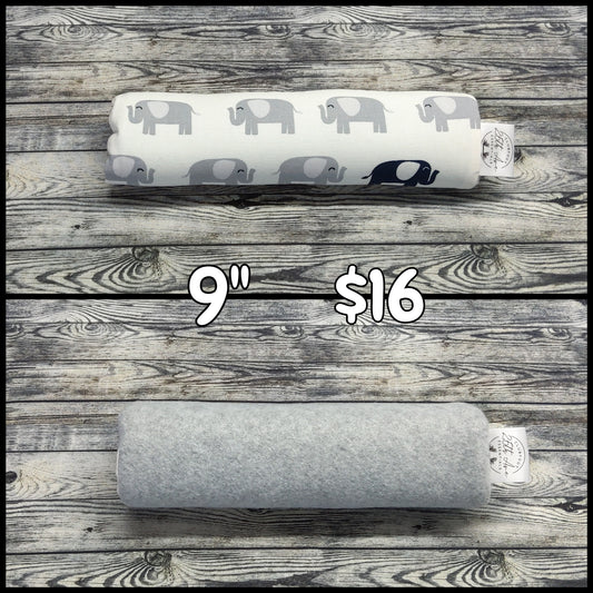 9" Elephants & Grey Fleece