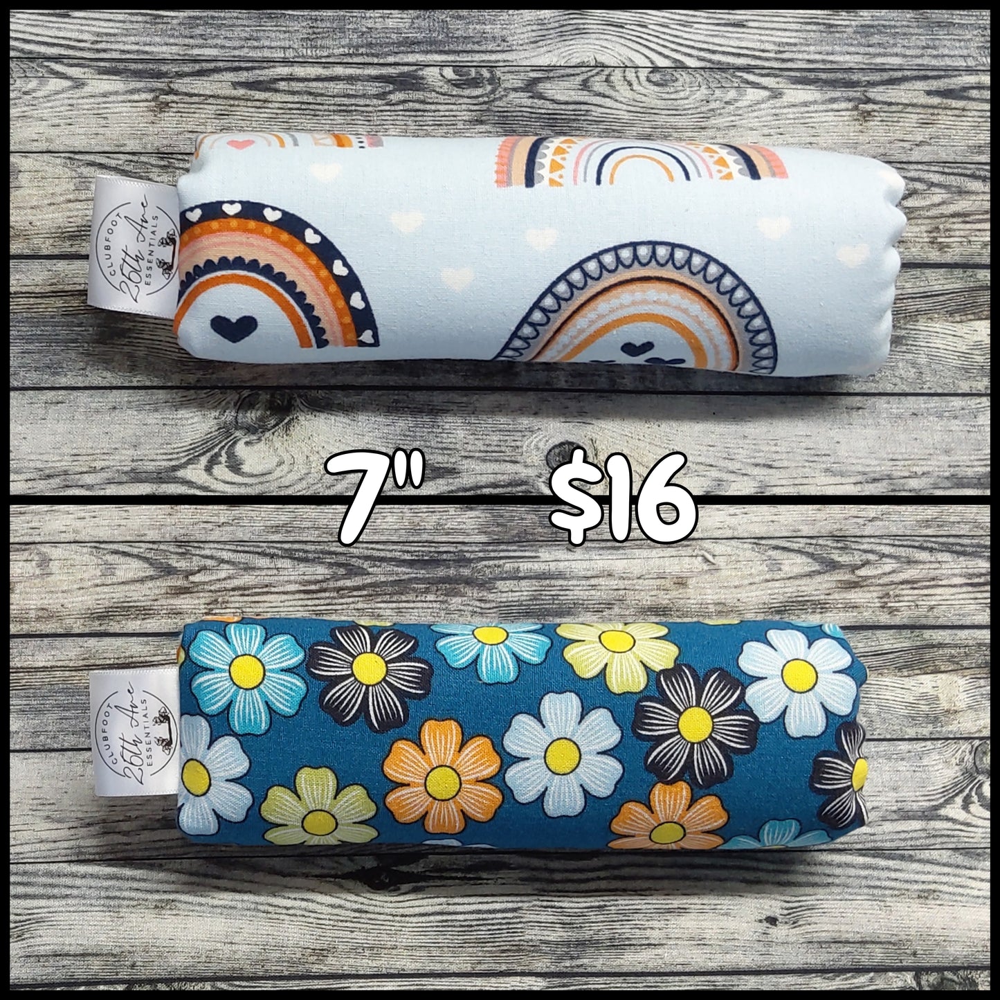 7" Rainbows & Bright Blue Floral