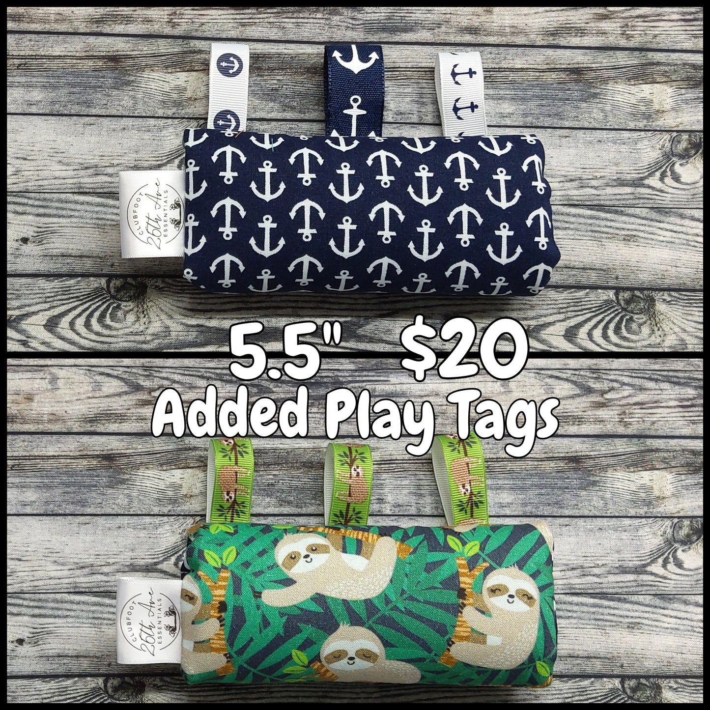 5.5" Anchors & Sloths + Play Tags