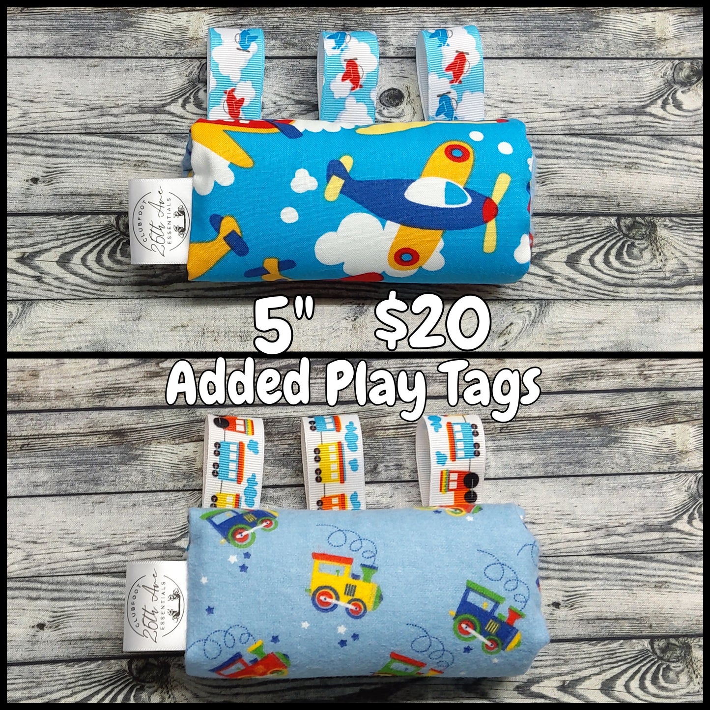 5" Trains & Planes + Play Tags