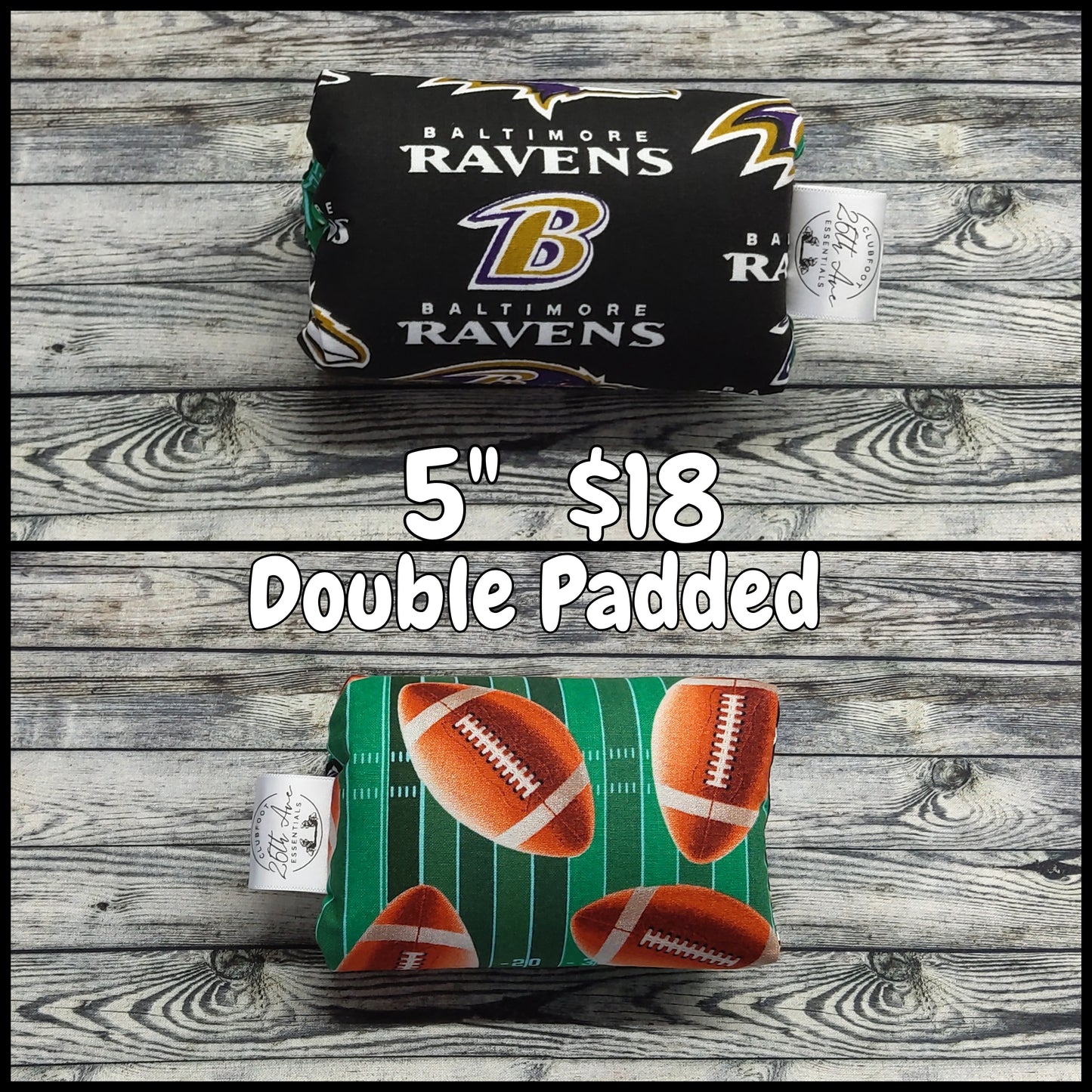 5" Baltimore Ravens & Footballs + extra padding