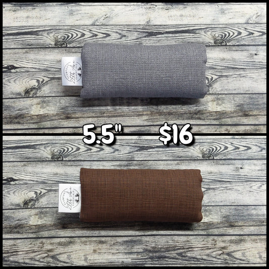 5.5" Grey & Brown Stitching