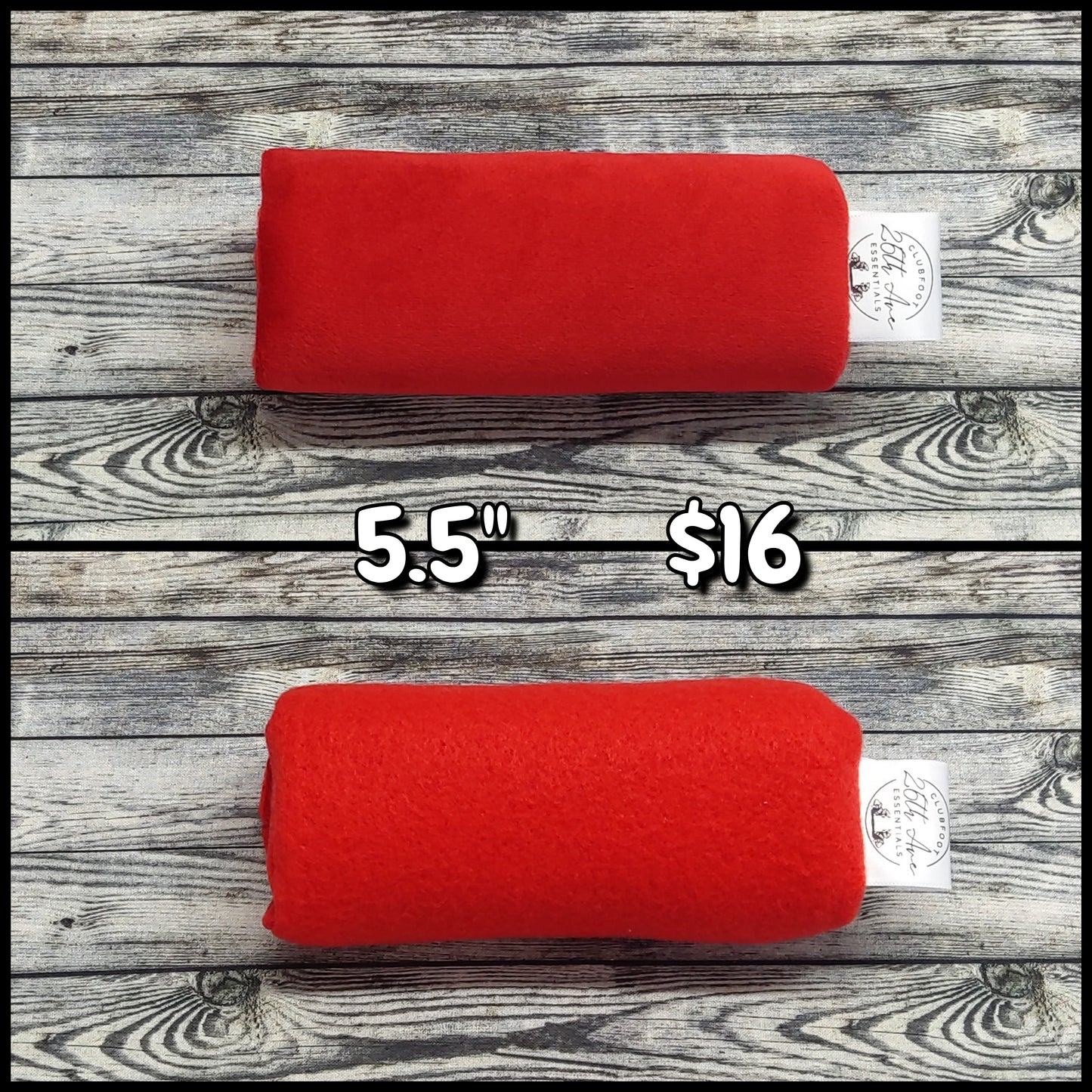 5.5" Red Suede & Red Fleece