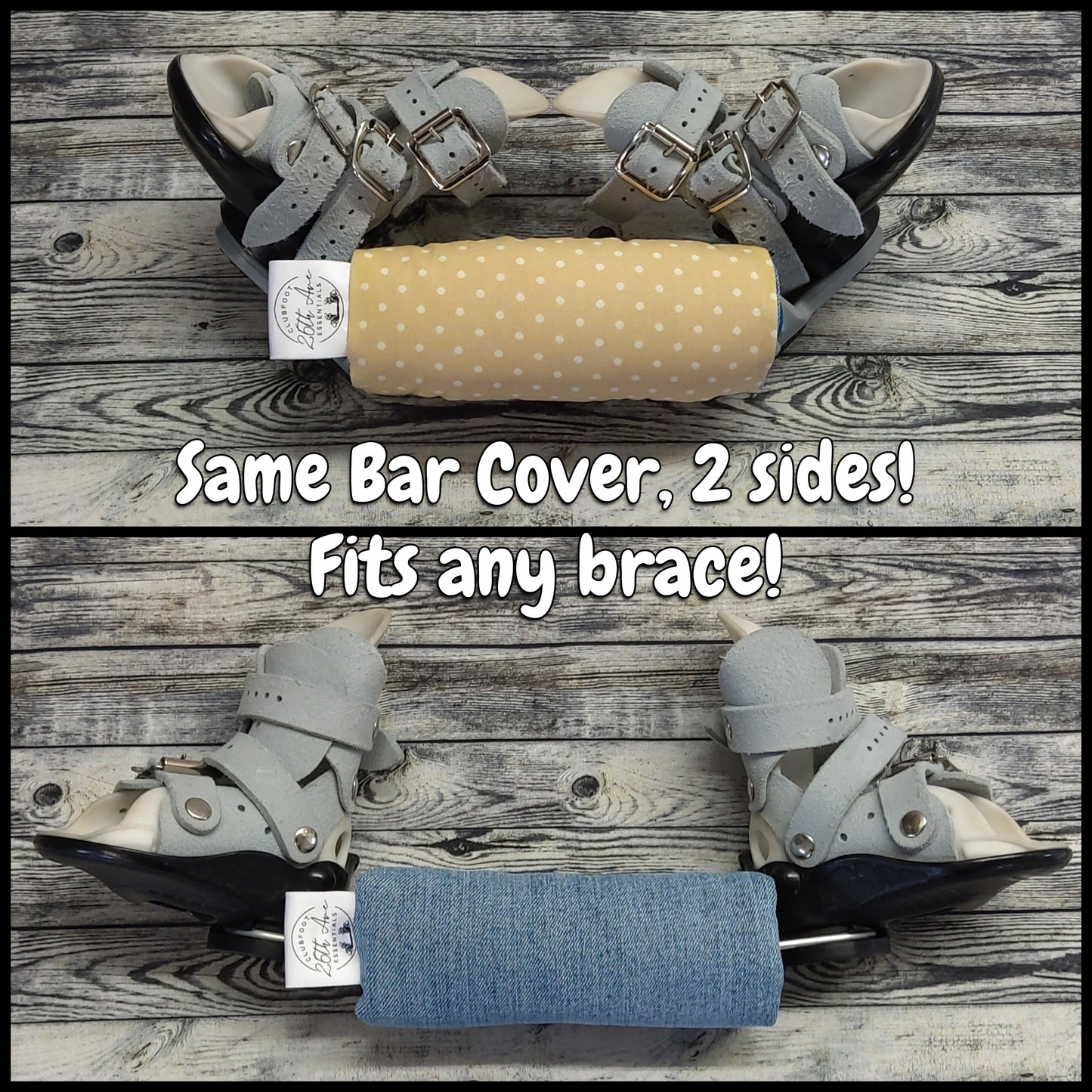 5.5" Beige Dot & Denim