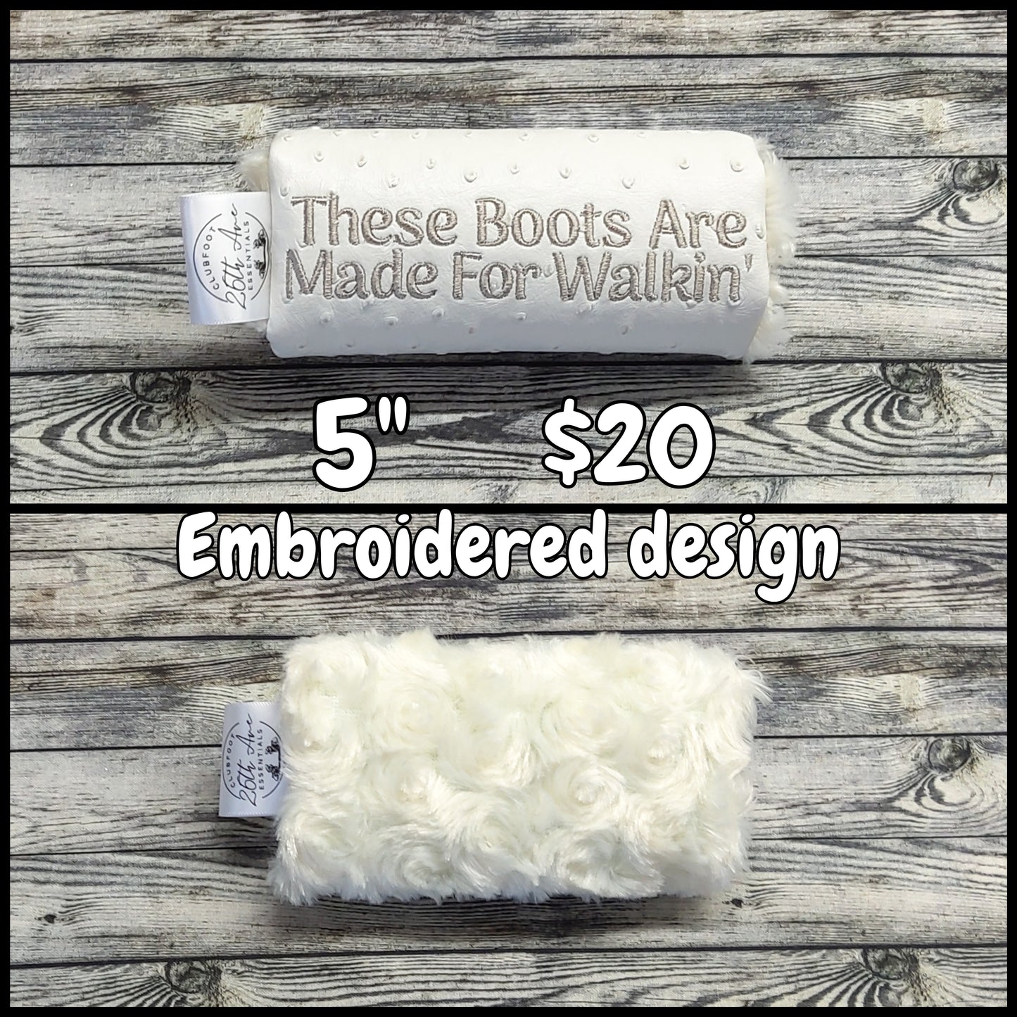 5" Raised Dot Leather & Faux Fur + "These Boots Are Made For Walkin'"