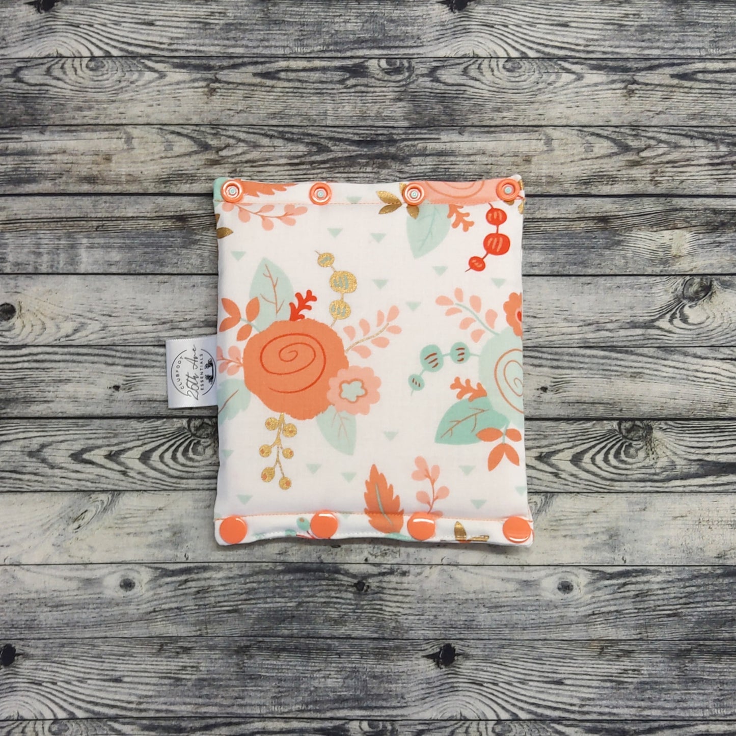5.5" Coral/Mint Roses & Chevron Arrows