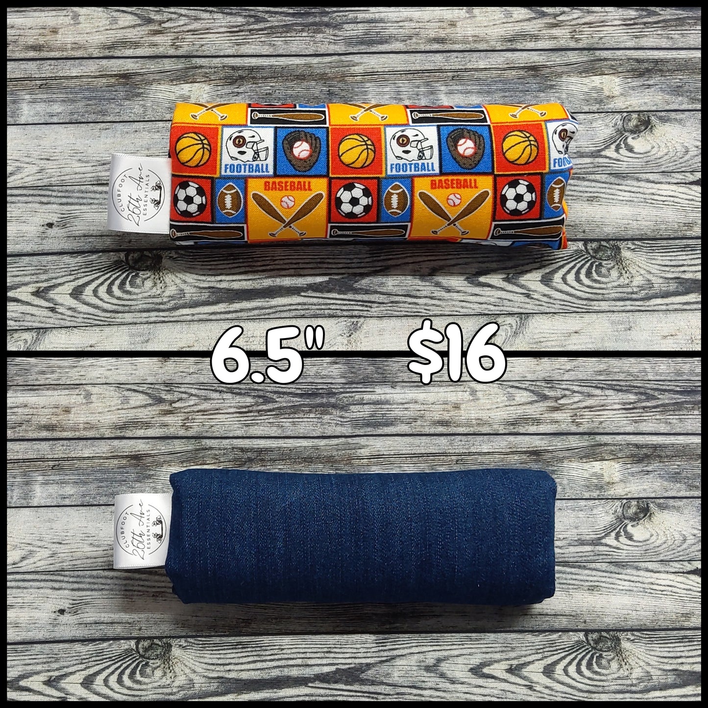 6.5" Sports Textiles & Dark Denim