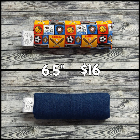 6.5" Sports Textiles & Dark Denim