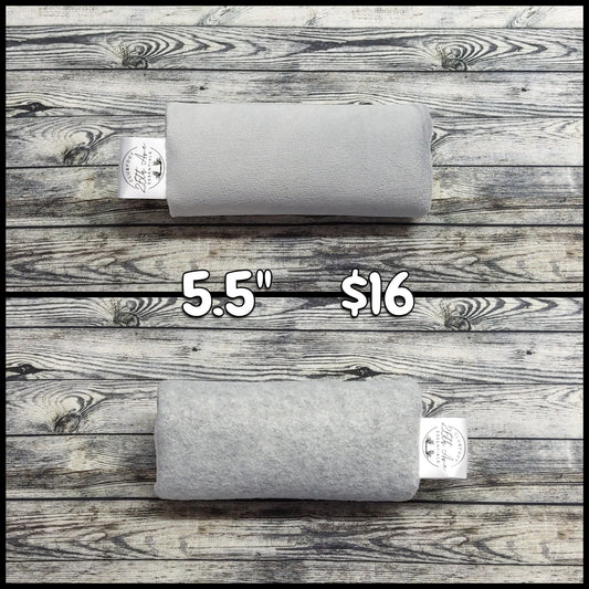 5.5" Smoke Gray Suede & Fleece