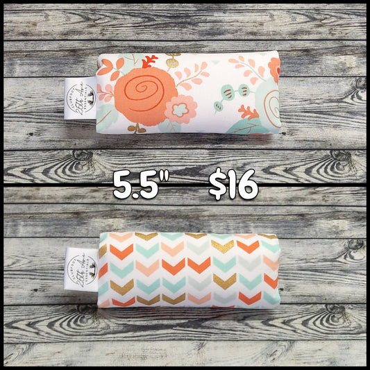 5.5" Coral/Mint Roses & Chevron Arrows