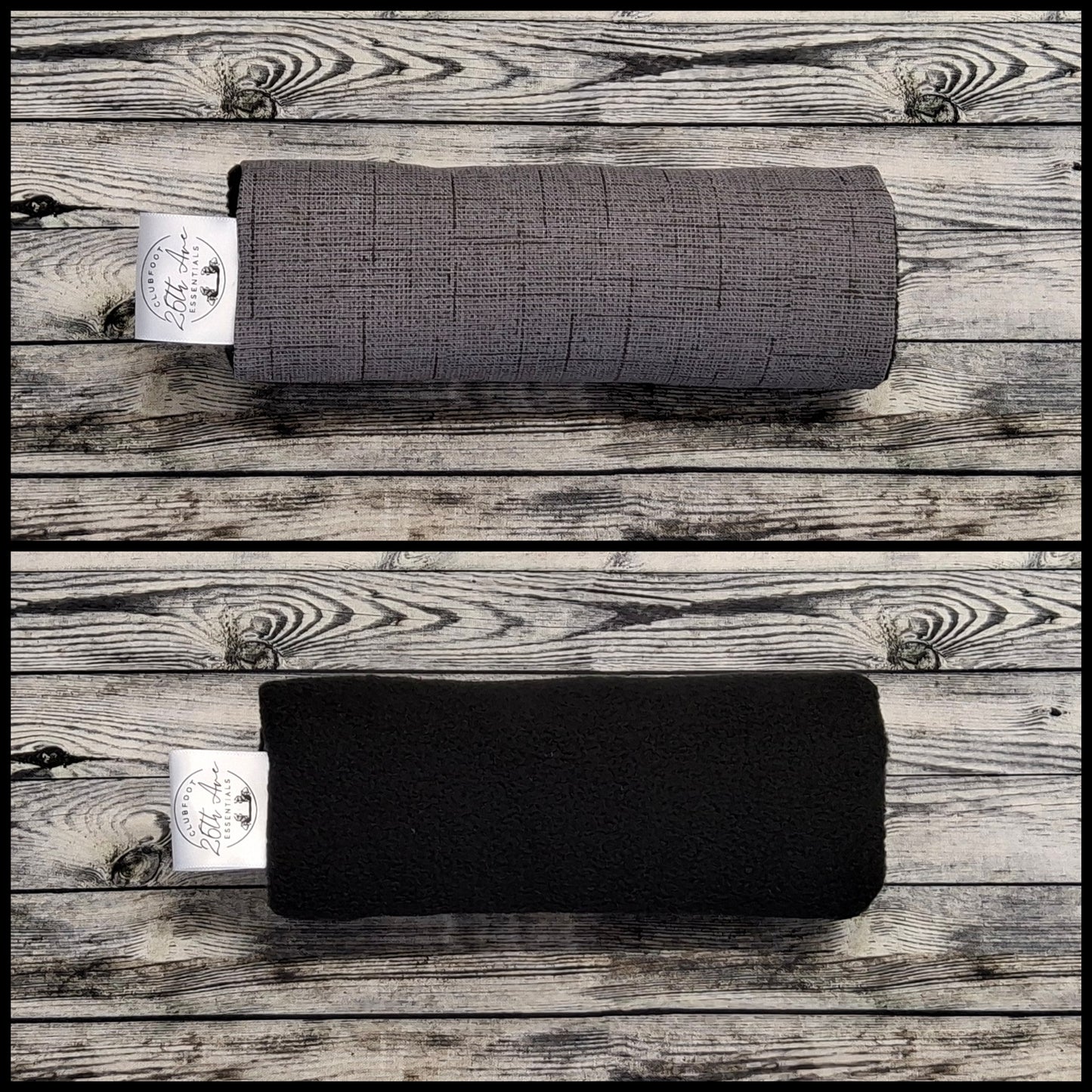 7" Charcoal Canvas & Black Fleece