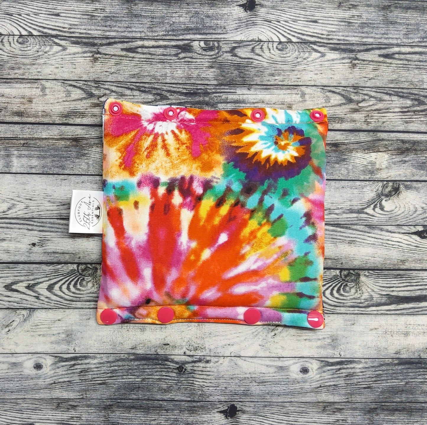 6.5" Pop Floral & Bright Tie Dye