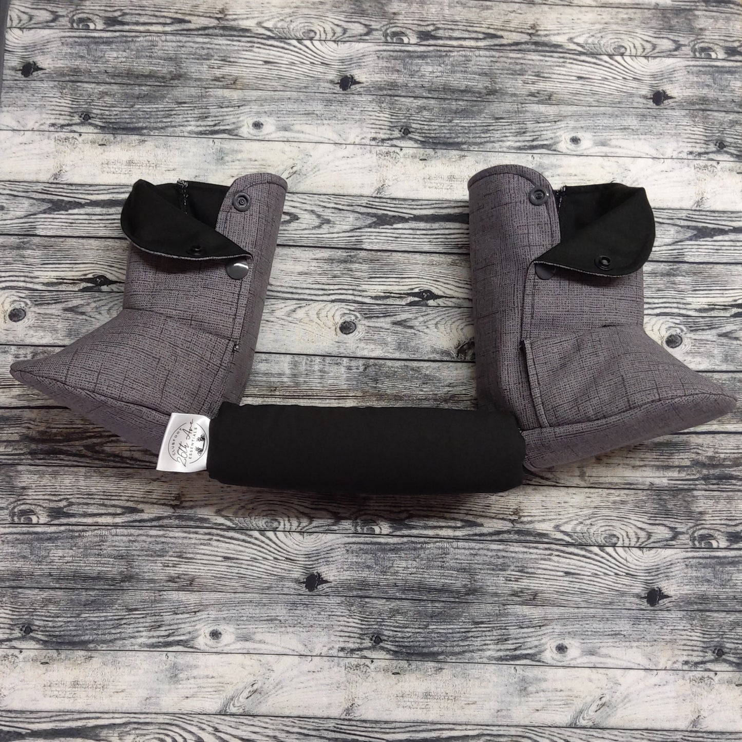 1-2 Charcoal Canvas & Black Cotton