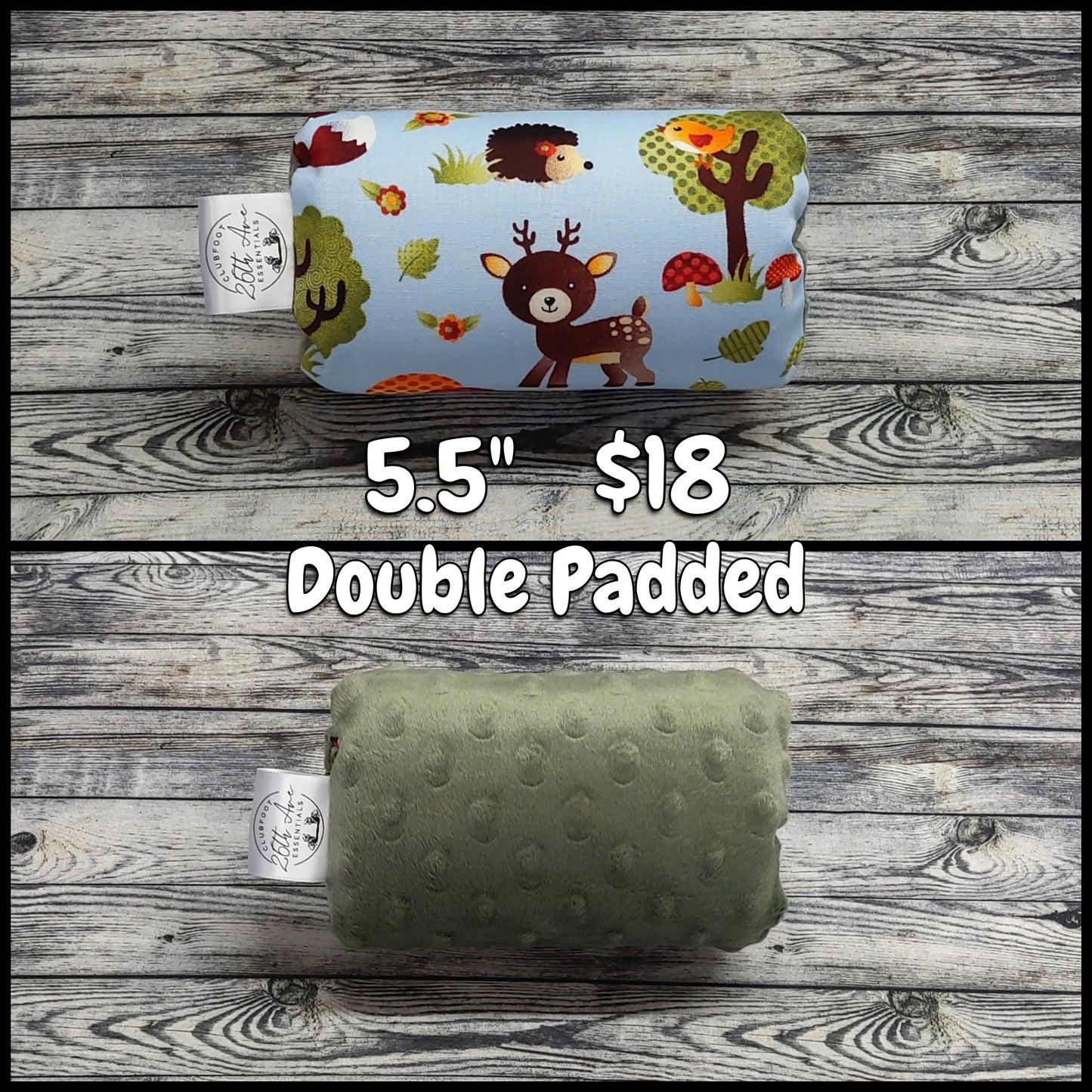 5.5" Baby Woodland & Olive Minky + extra padding