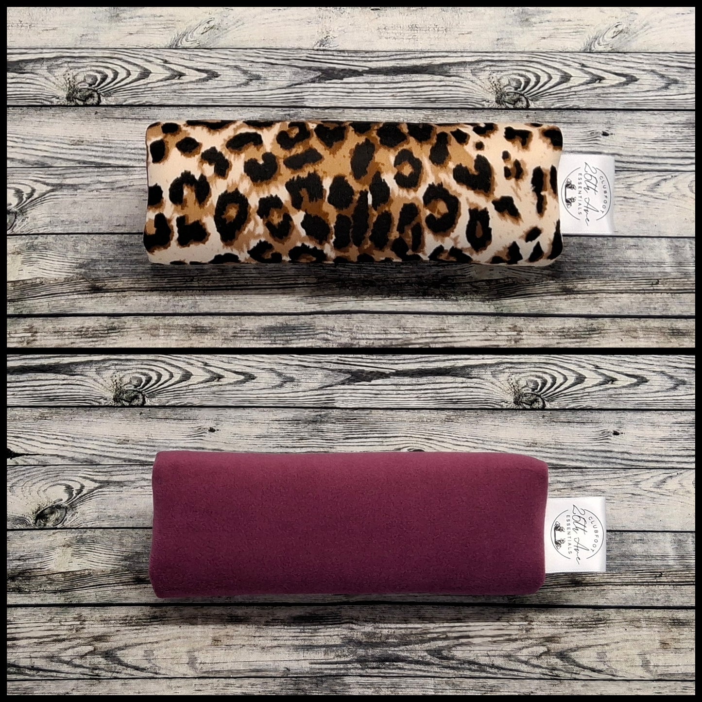 6.5" Silk Leopard Print & Plum Suede