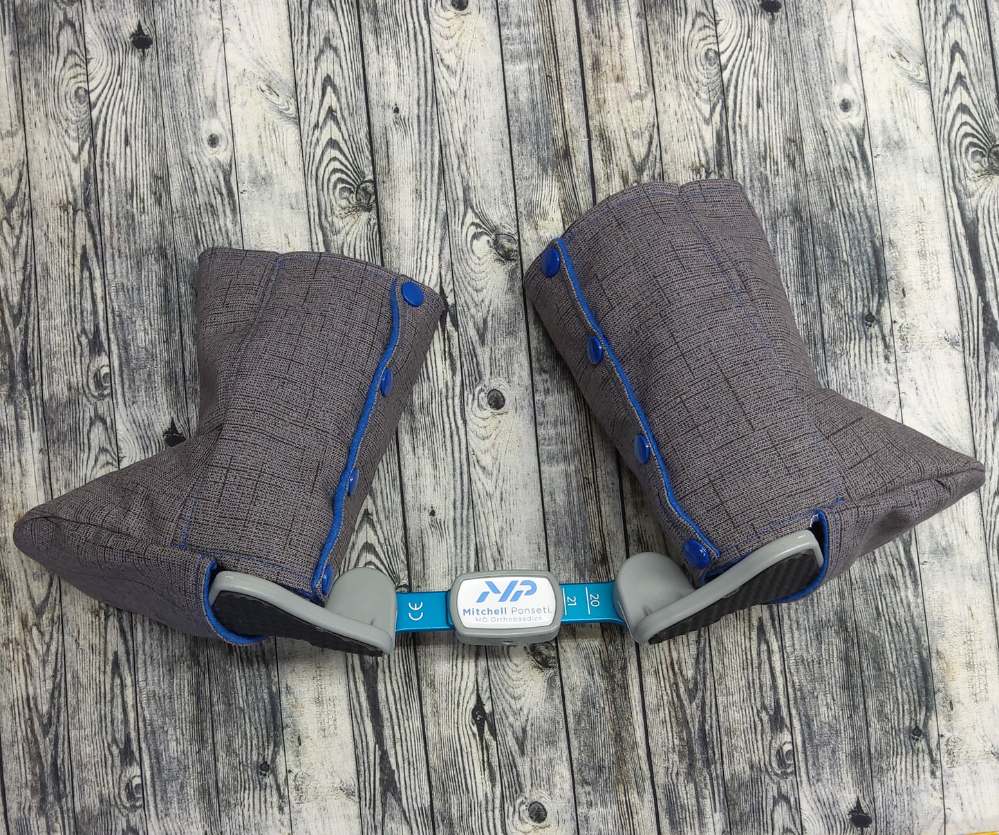 3-4 Charcoal Canvas & Royal Blue Fleece