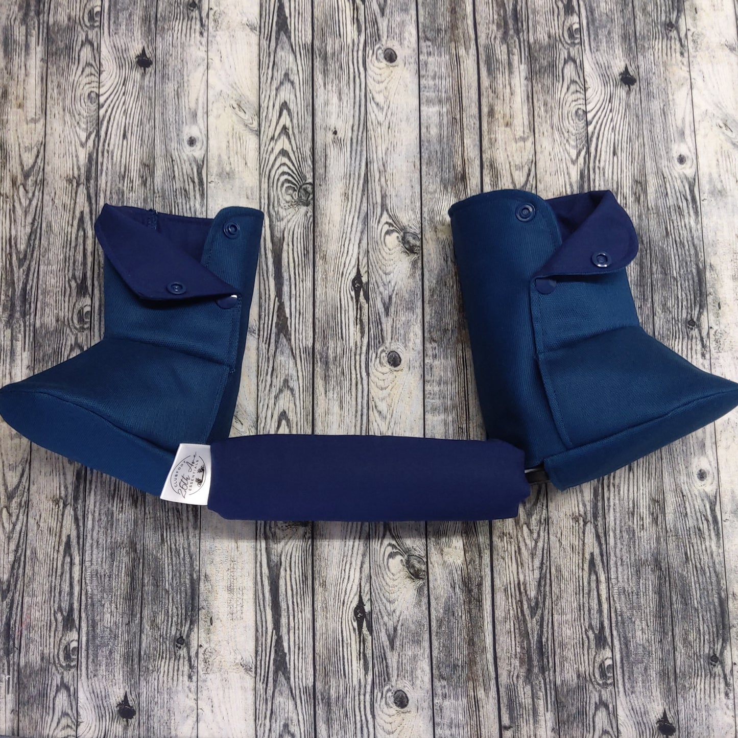 6.5" Navy Blue Canvas & Cotton