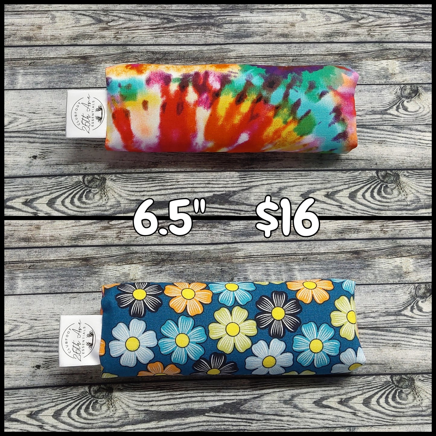 6.5" Pop Floral & Bright Tie Dye