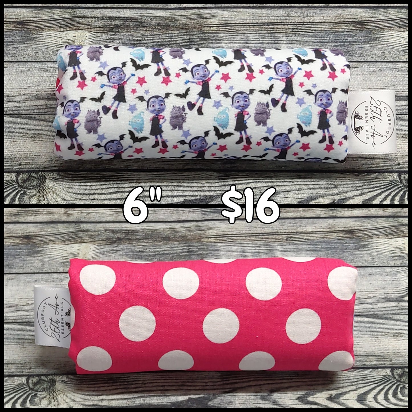 6" Vampire Girl & Dots on Pink