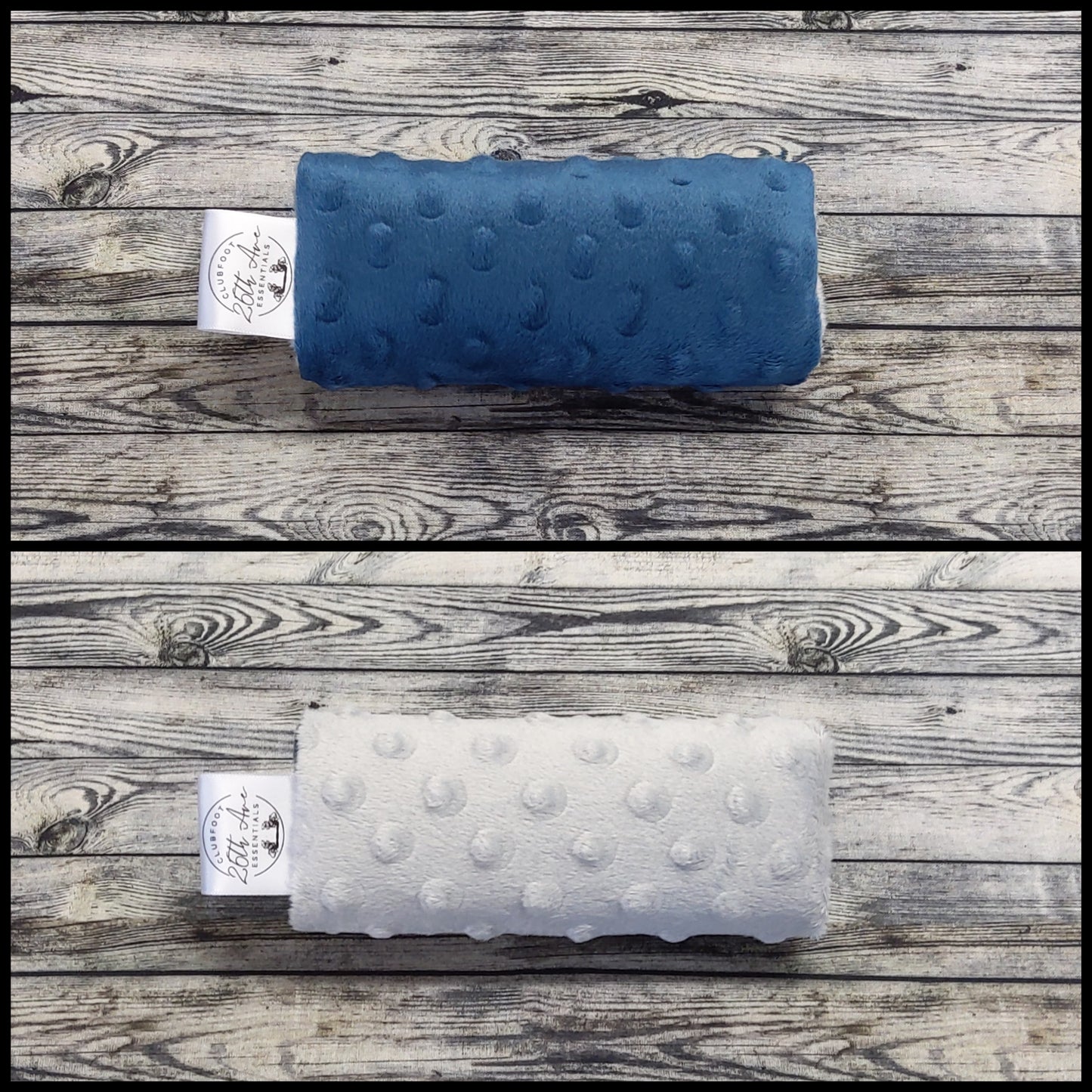 5.5" Navy & Gray Minky