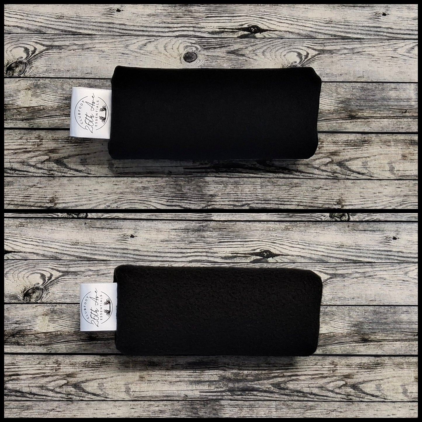 5.5" Black Suede & Black Fleece