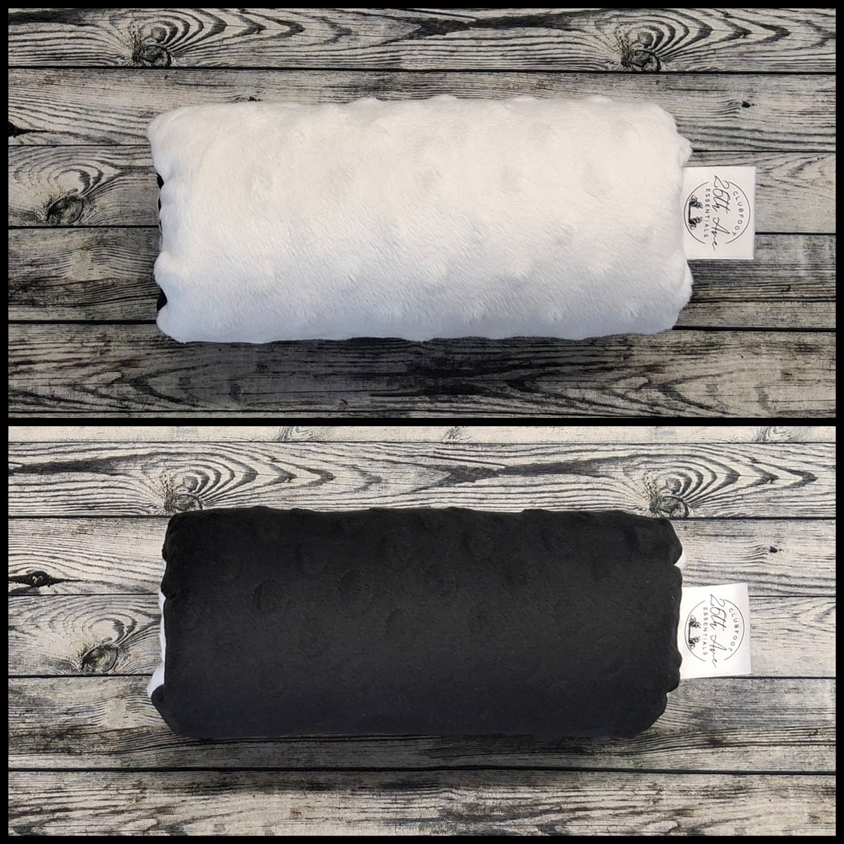 7" White & Black Bubble Minky + extra padding