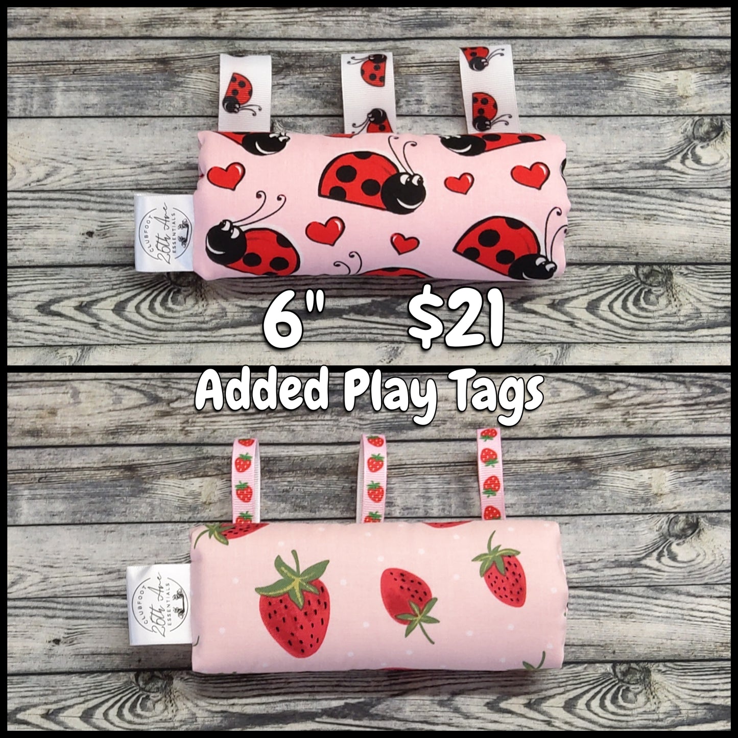 6" Ladybugs & Strawberries + Play Tags