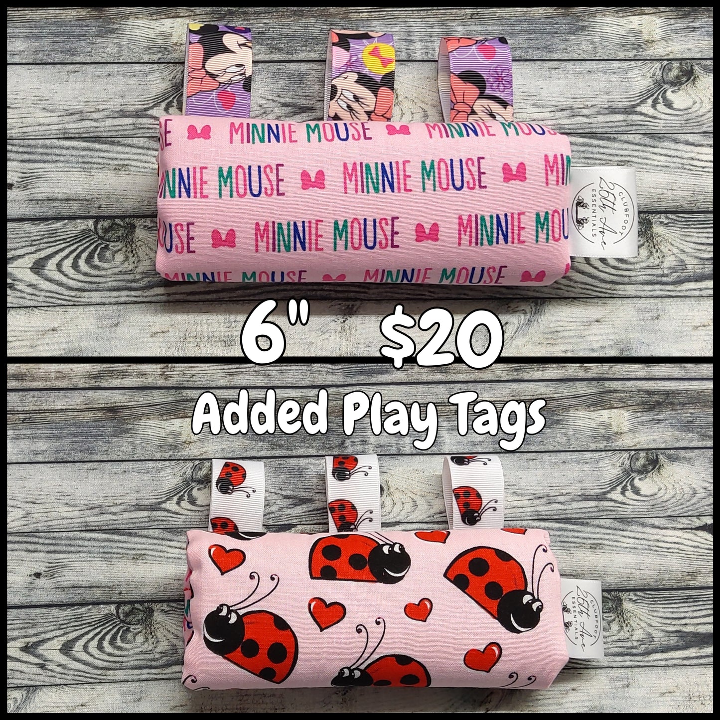 6" Ladybugs & Girl Mouse Names + Play Tags