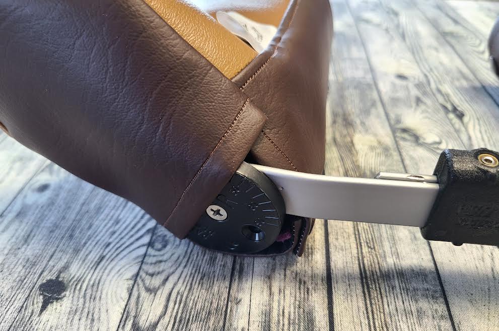 2-3 Brown/Caramel Leather & Black Cotton