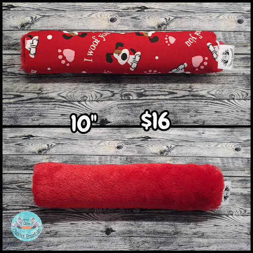 I Woof You Pups & Red Faux Fur (10")