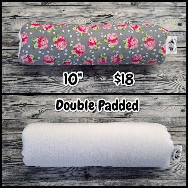 Floral on Grey & White Fleece + extra padding (10")