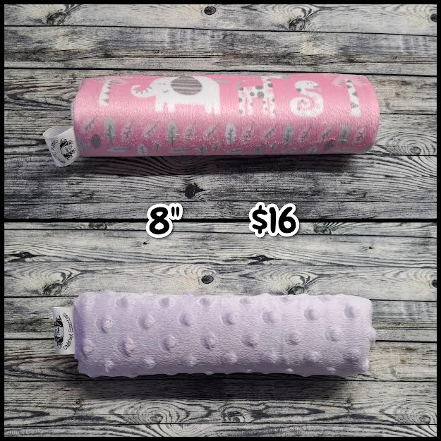 8" Pink Rainforest & Lavender Minky