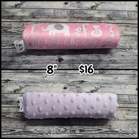 8" Pink Rainforest & Lavender Minky