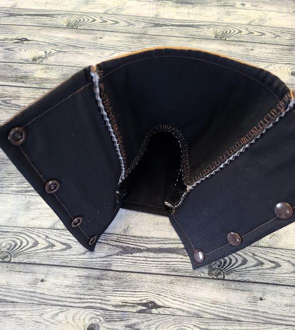 2-3 Brown/Caramel Leather & Black Cotton