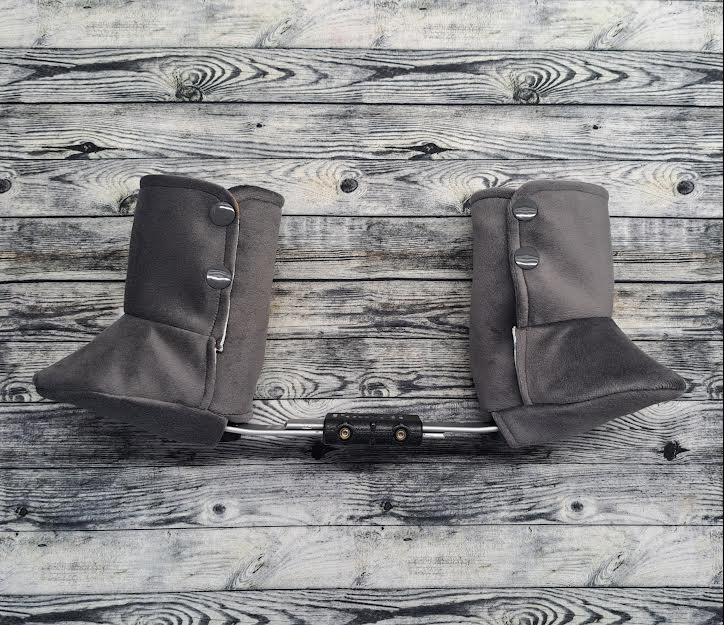 Charcoal Suede Boot Covers
