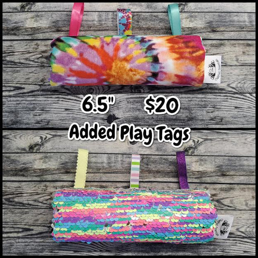6.5" Tie Dye & Reversible Sequins + Play Tags
