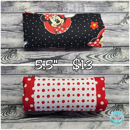 5.5" Mini Red, Black and White Polka Dots