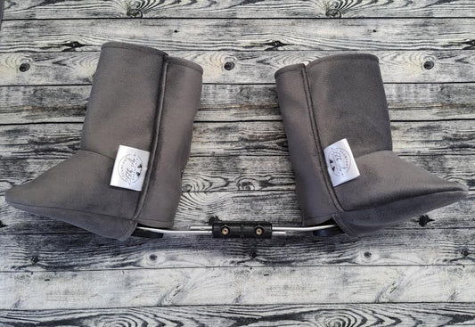 Charcoal Suede Boot Covers