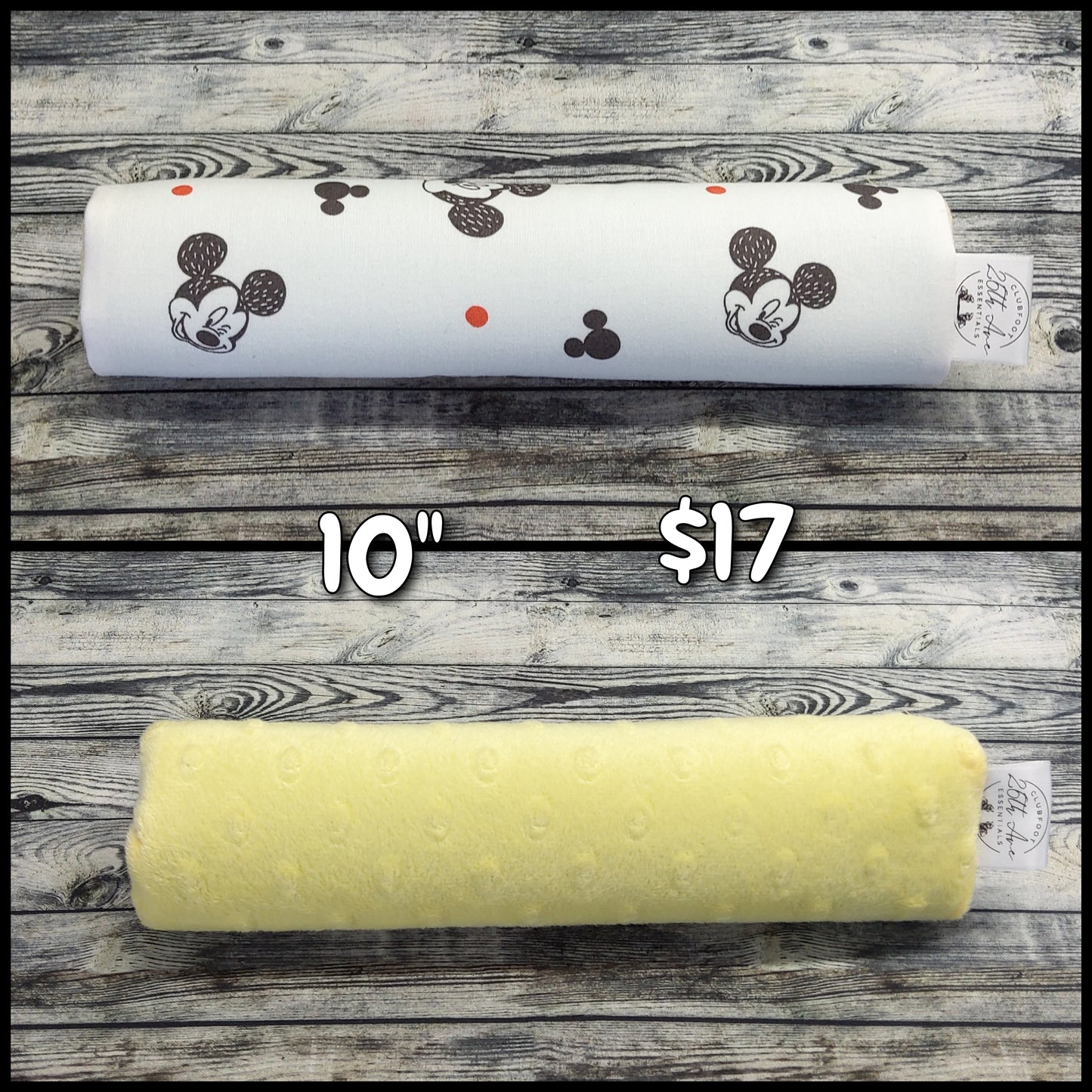 Boy Mouse Sketch & Yellow Minky (10")