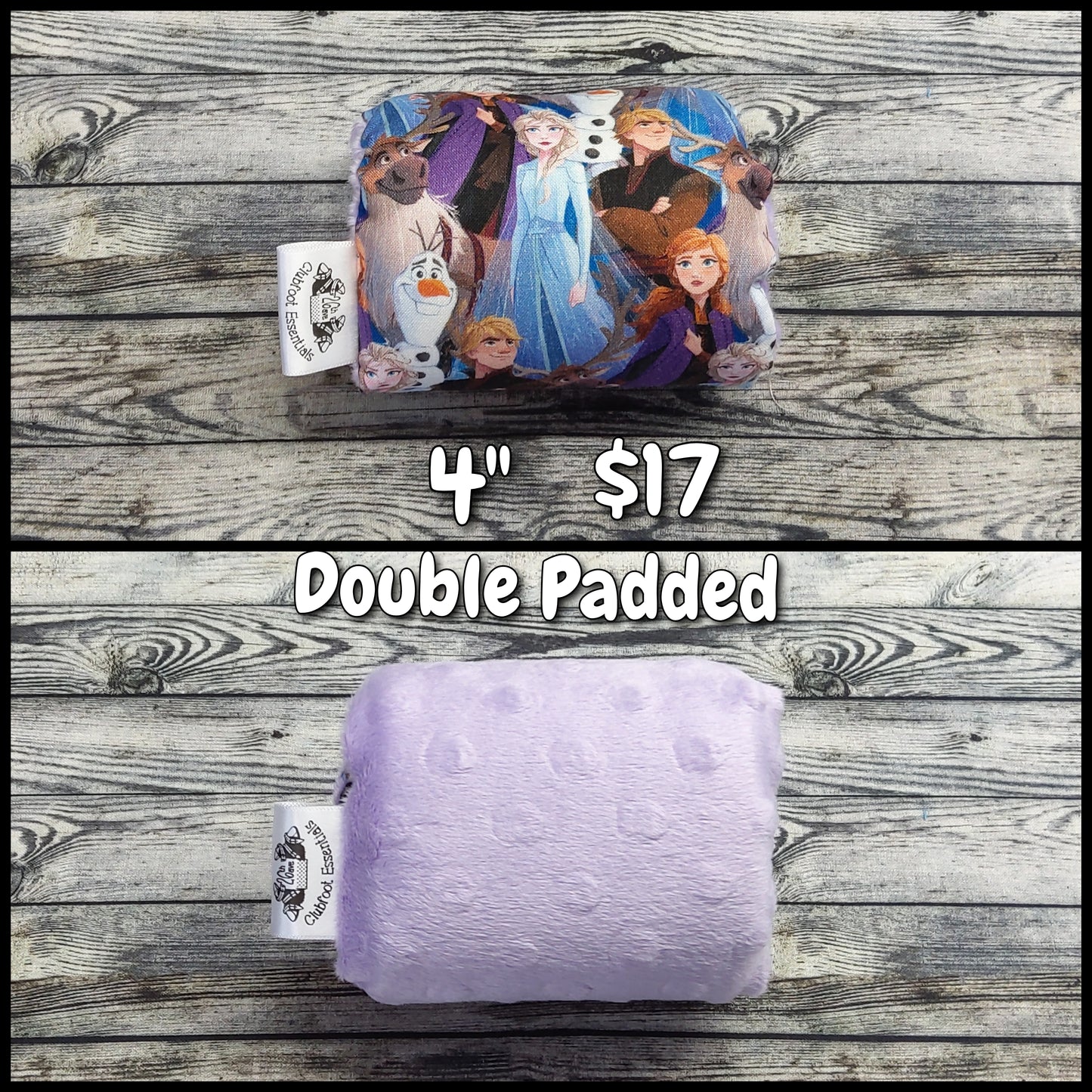 4" Ice Sisters & Lavender Minky + extra padding