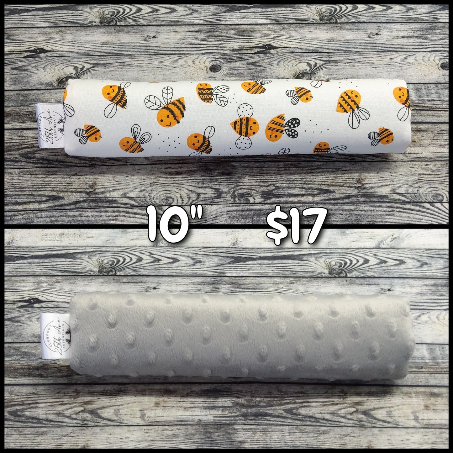 Bumblebees & Grey Minky (10")